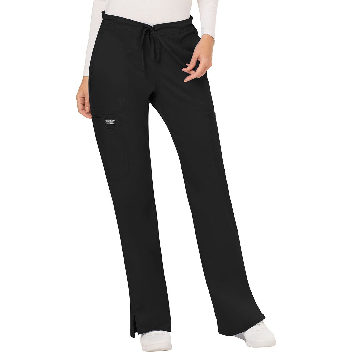 Mid Rise Moderate Flare Drawstring Pant
