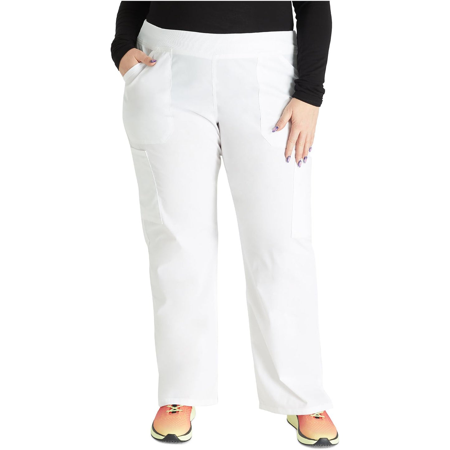 Mid Rise Straight Leg Pull-on Cargo Pant