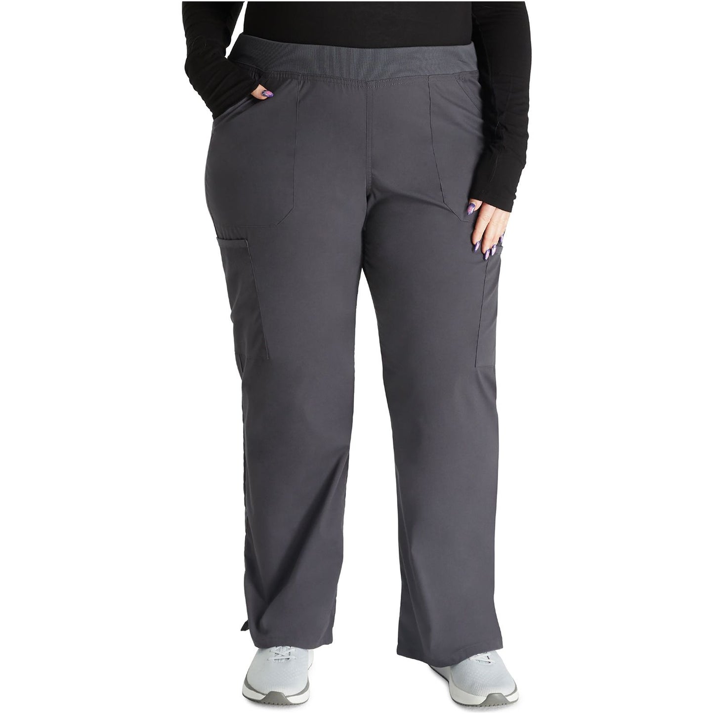 Mid Rise Straight Leg Pull-on Cargo Pant