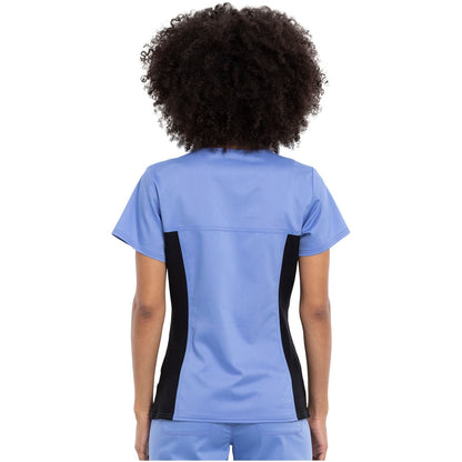 V-Neck Knit Panel Top