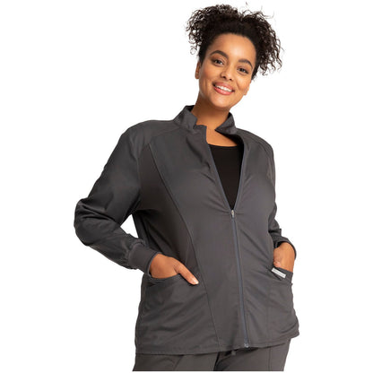 Zip Front High-Low Jacket