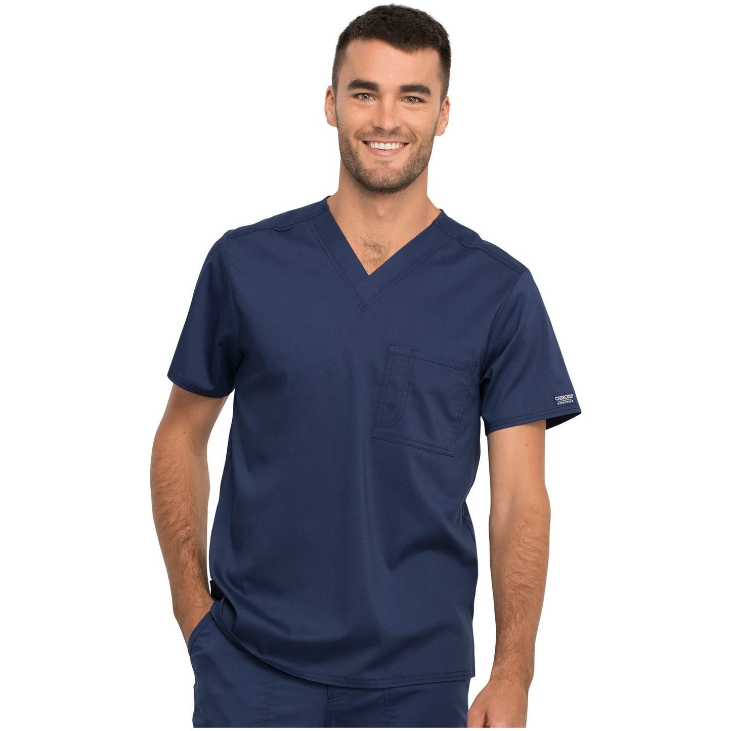 Unisex 1 Pocket Tuckable V-Neck Top