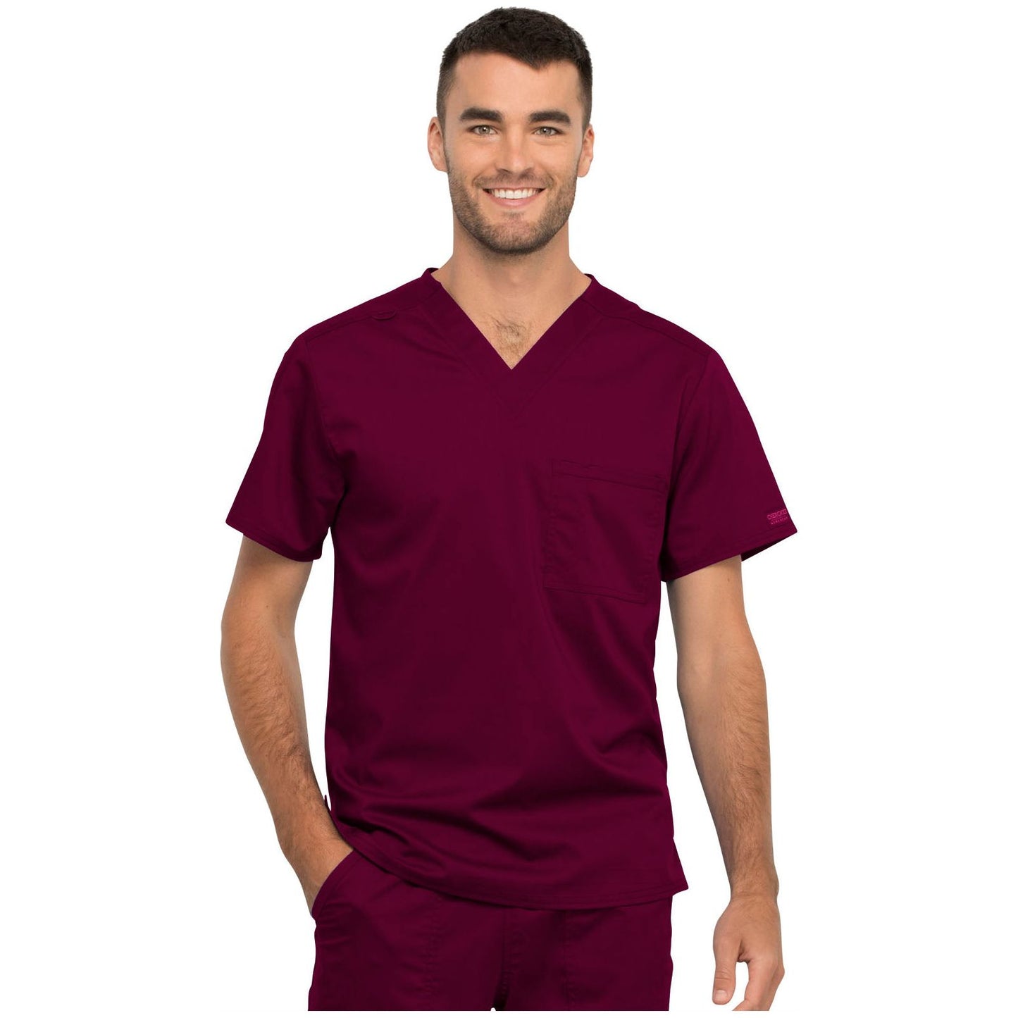 Unisex 1 Pocket Tuckable V-Neck Top