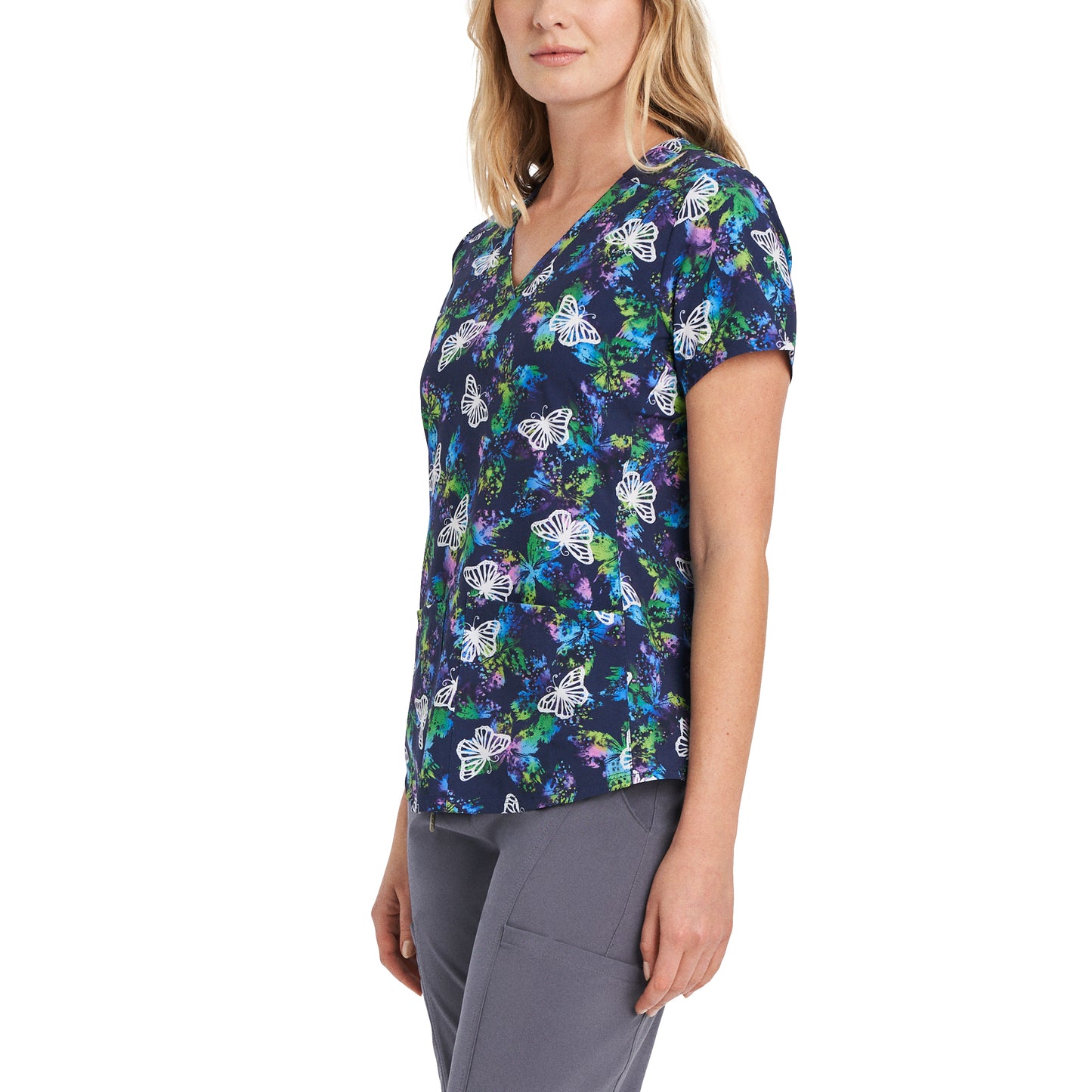 White Cross Women's 2-Pocket V-Neck Scrub Top