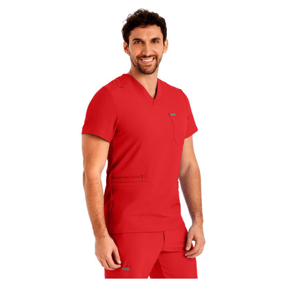 Landau Forward Men's 4-Pocket V-Neck Scrub Top
