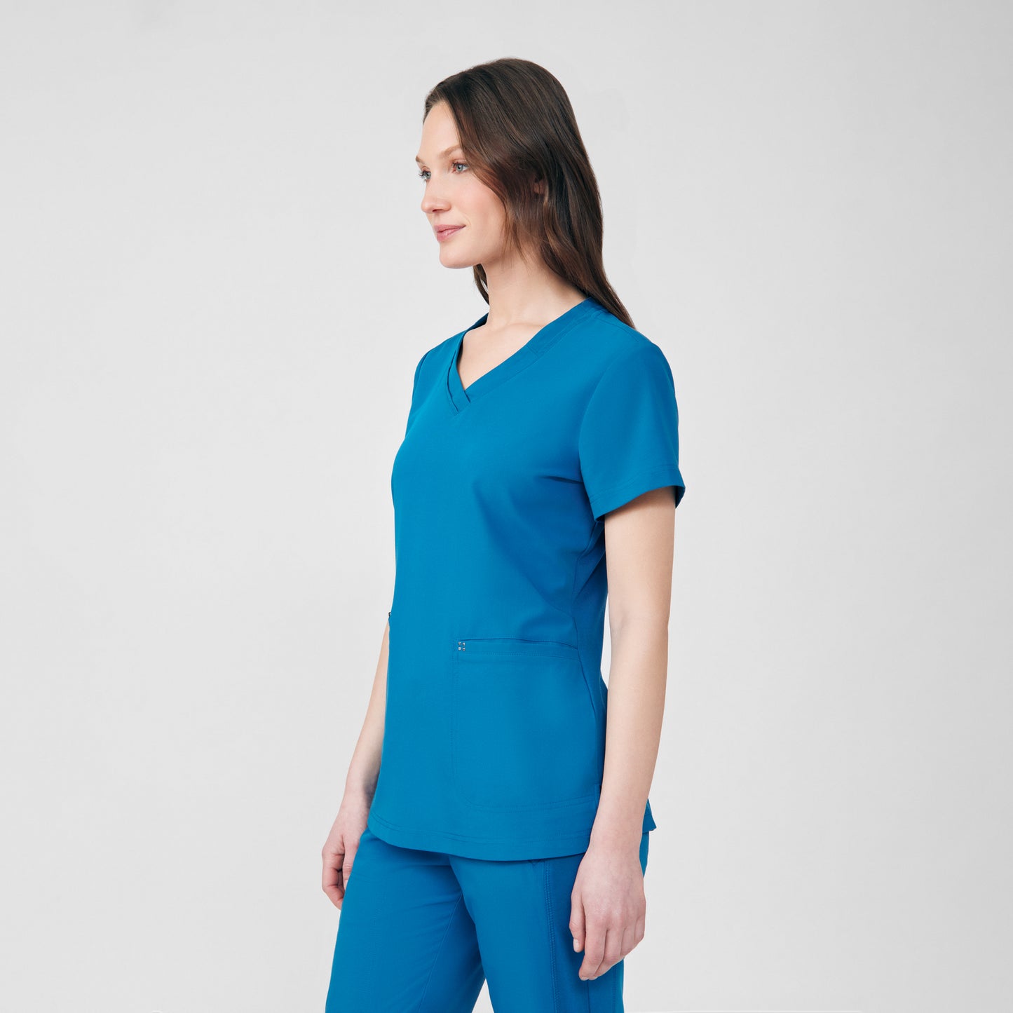 White Cross CRFT Women's 3-Pocket V-Neck Scrub Top