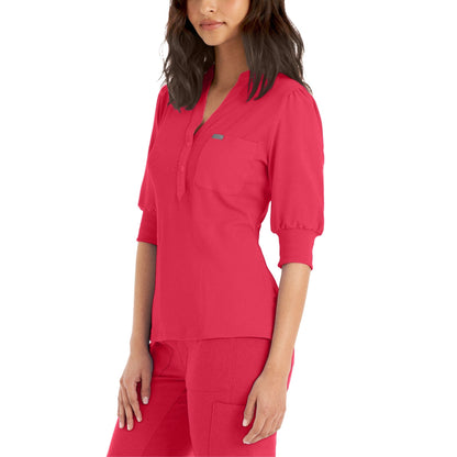 Landau Forward Women's 3-Pocket Y-Neck Scrub Top