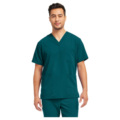 White Cross V-Tess Men's 3-Pocket V-Neck Scrub Top SALE