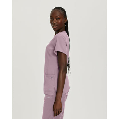 White Cross FIT Women's 2-Pocket V-Neck Scrub Top