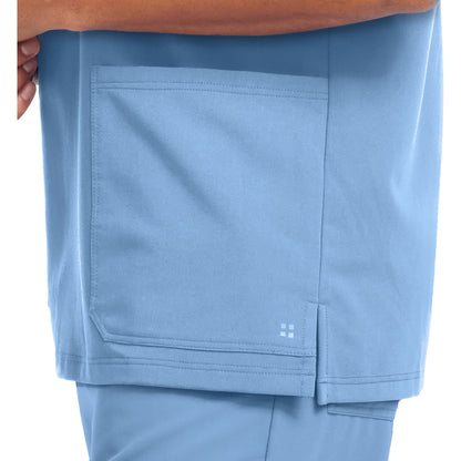 White Cross V-Tess Men's 3-Pocket V-Neck Scrub Top