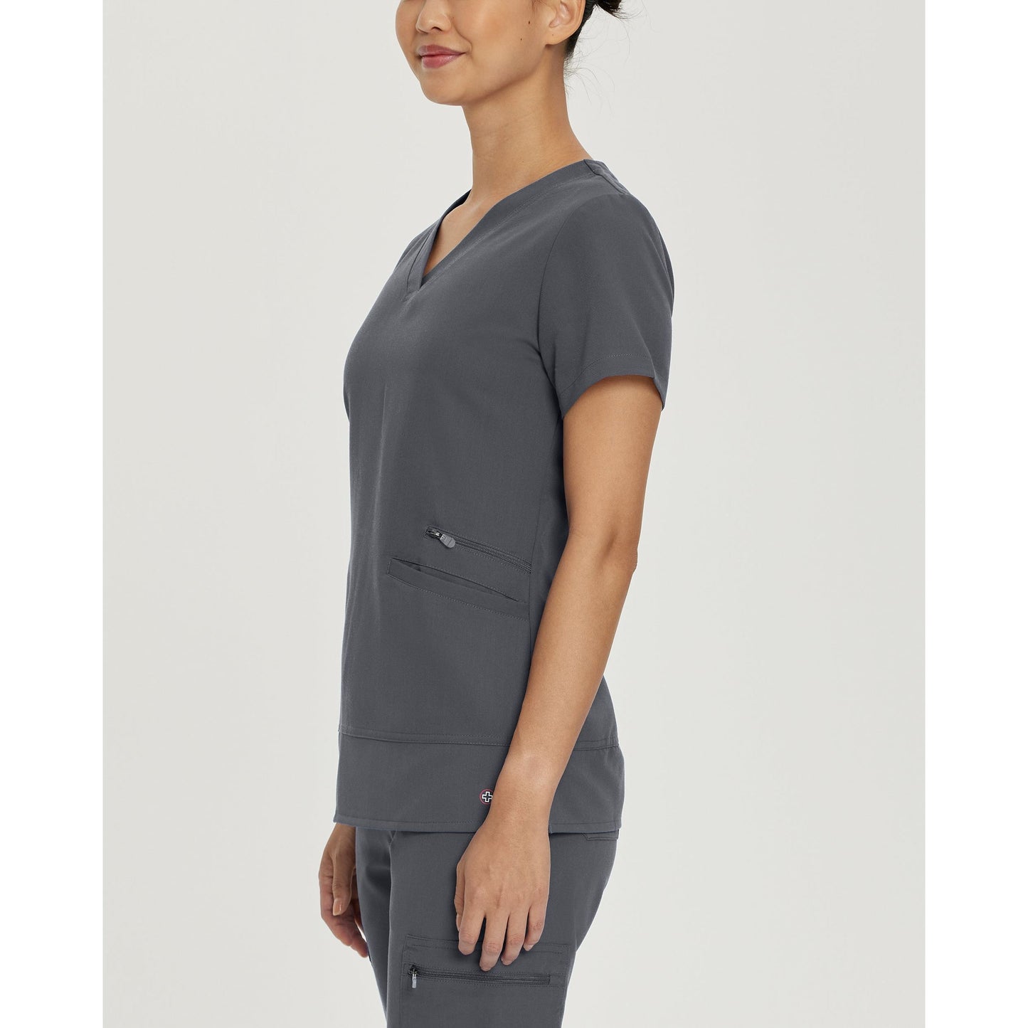 White Cross V-Tess Women's 3-Pocket V-Neck Scrub Top