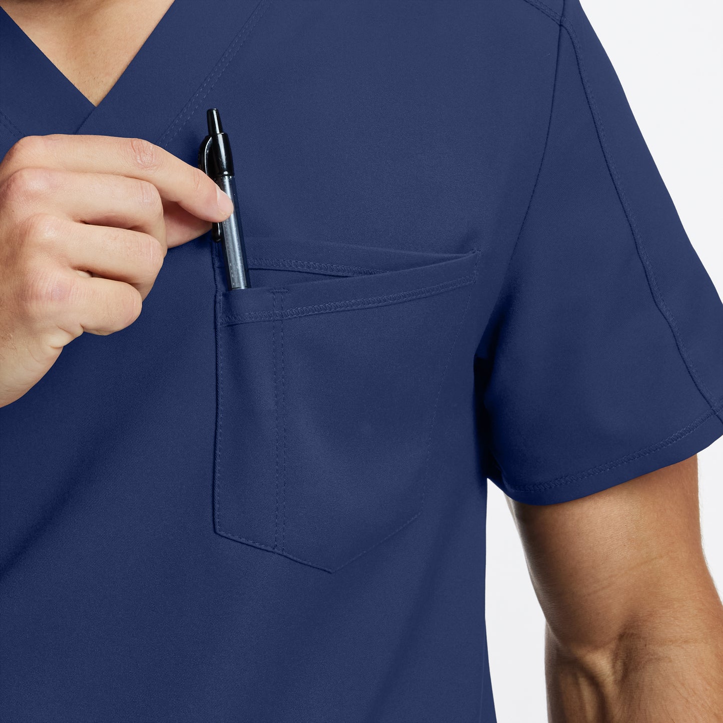 White Cross VIBE Men's 2-Pocket V-Neck Scrub Top