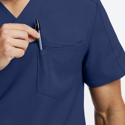 White Cross VIBE Men's 2-Pocket V-Neck Scrub Top