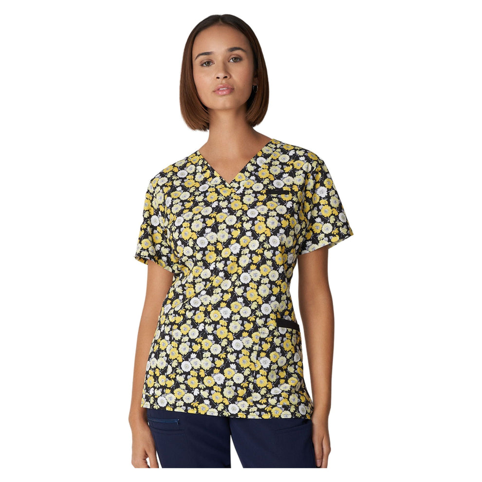 618 V-Neck Print WhiteCross Top SALE