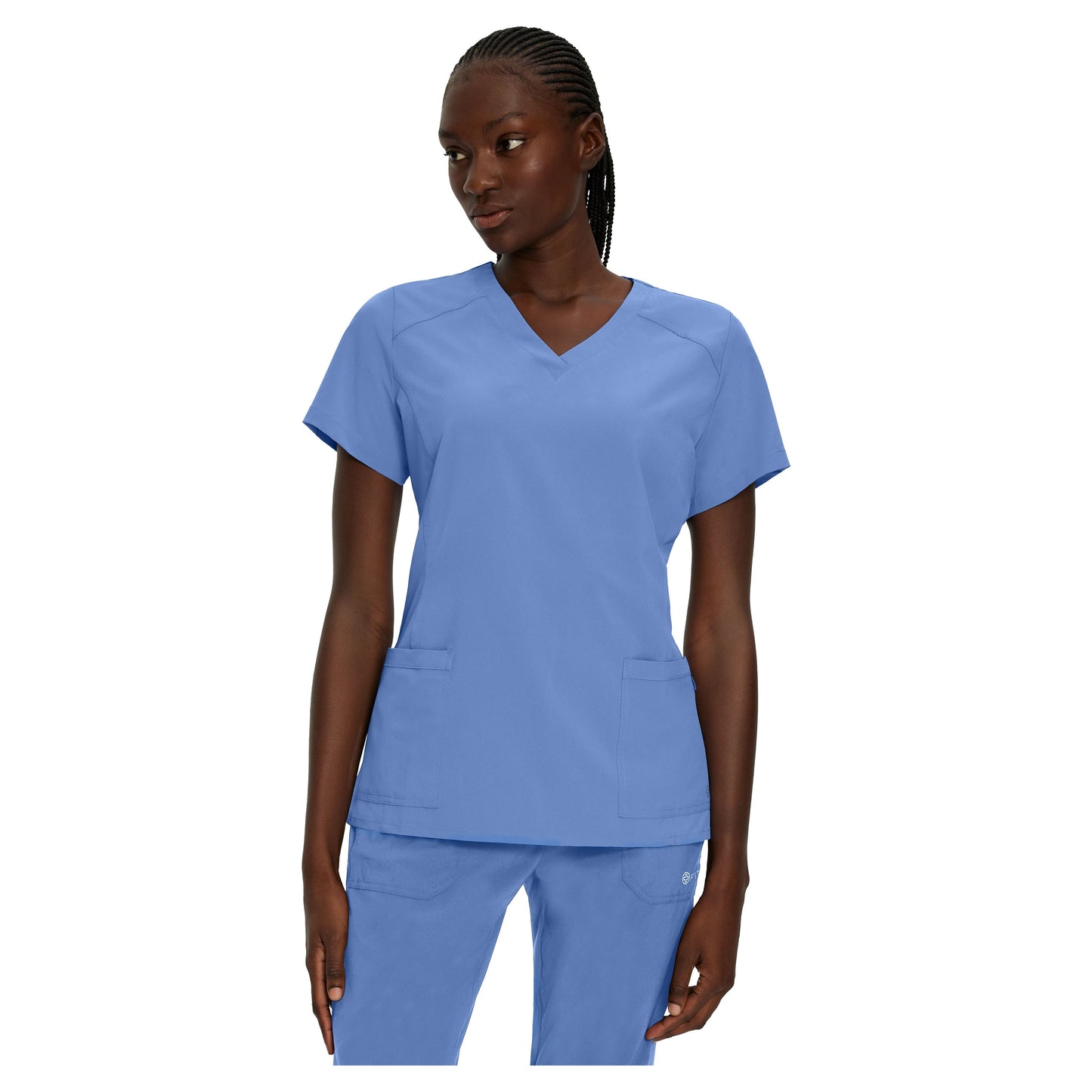 White Cross FIT Women's 2-Pocket V-Neck Scrub Top - SALE
