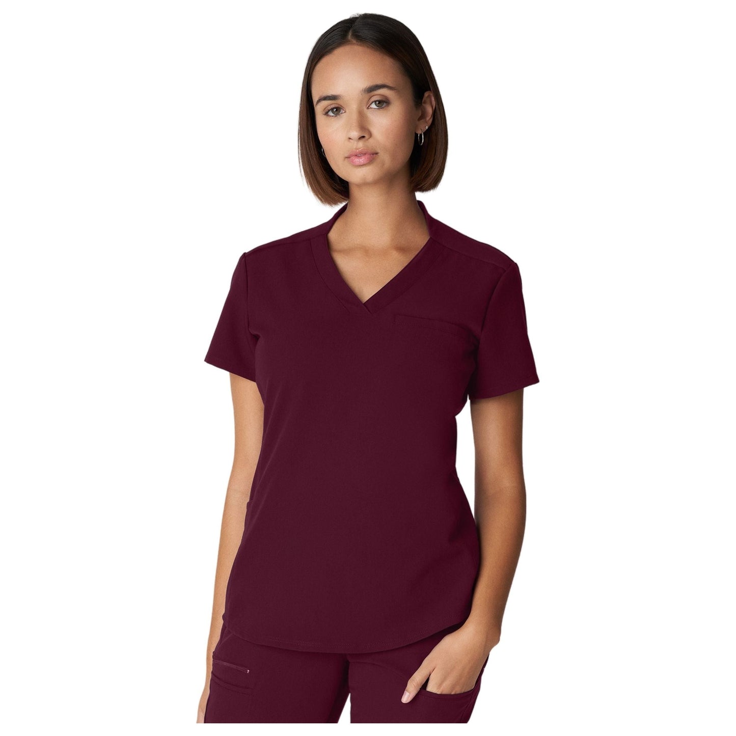 White Cross V-Tess Women's 2-Pocket V-Neck Scrub Top