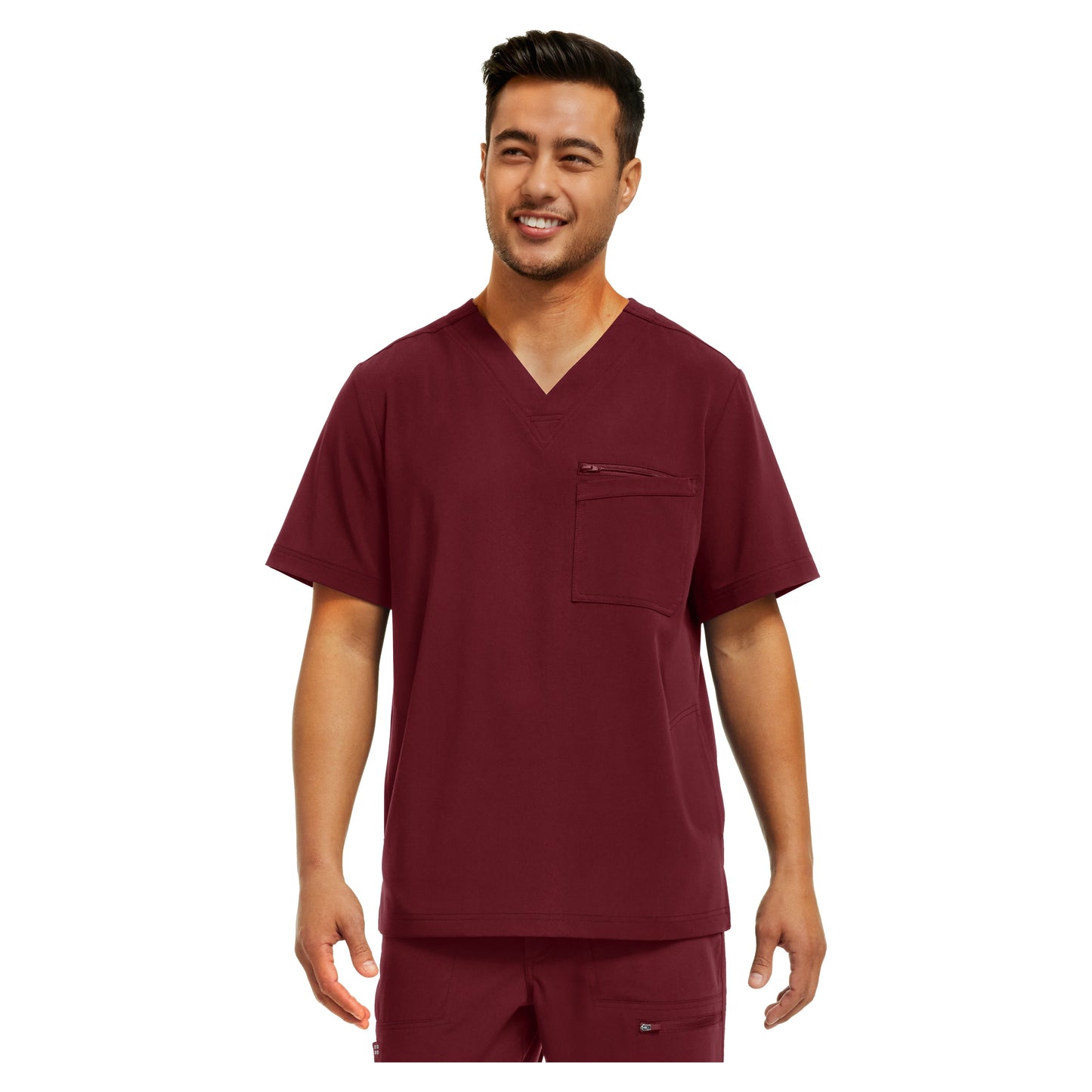 White Cross CRFT Men's 4-Pocket V-Neck Scrub Top