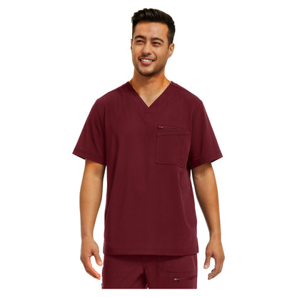White Cross CRFT Men's 4-Pocket V-Neck Scrub Top