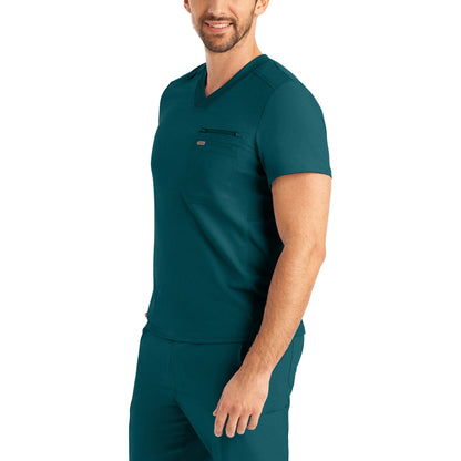 Landau Forward Men's 2-Pocket V-Neck Scrub Top