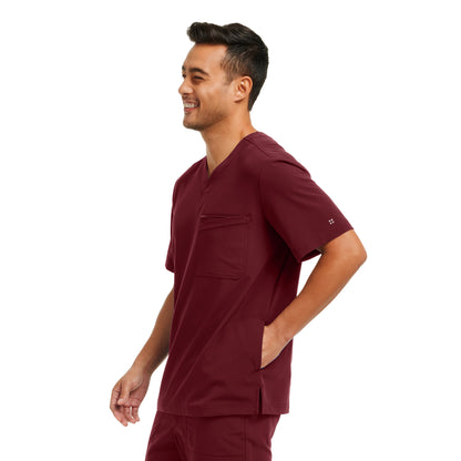 White Cross CRFT Men's 4-Pocket V-Neck Scrub Top