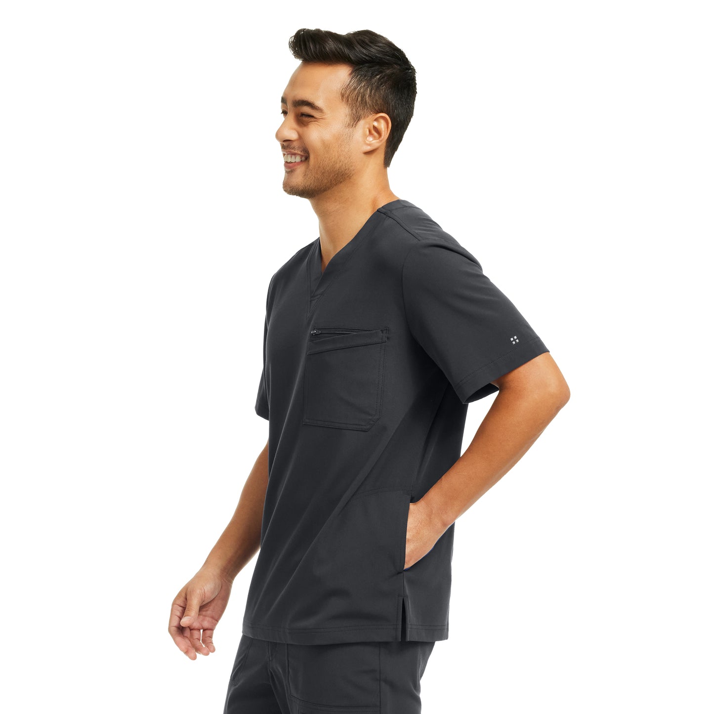 White Cross CRFT Men's 4-Pocket V-Neck Scrub Top