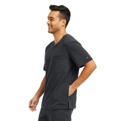 White Cross CRFT Men's 4-Pocket V-Neck Scrub Top