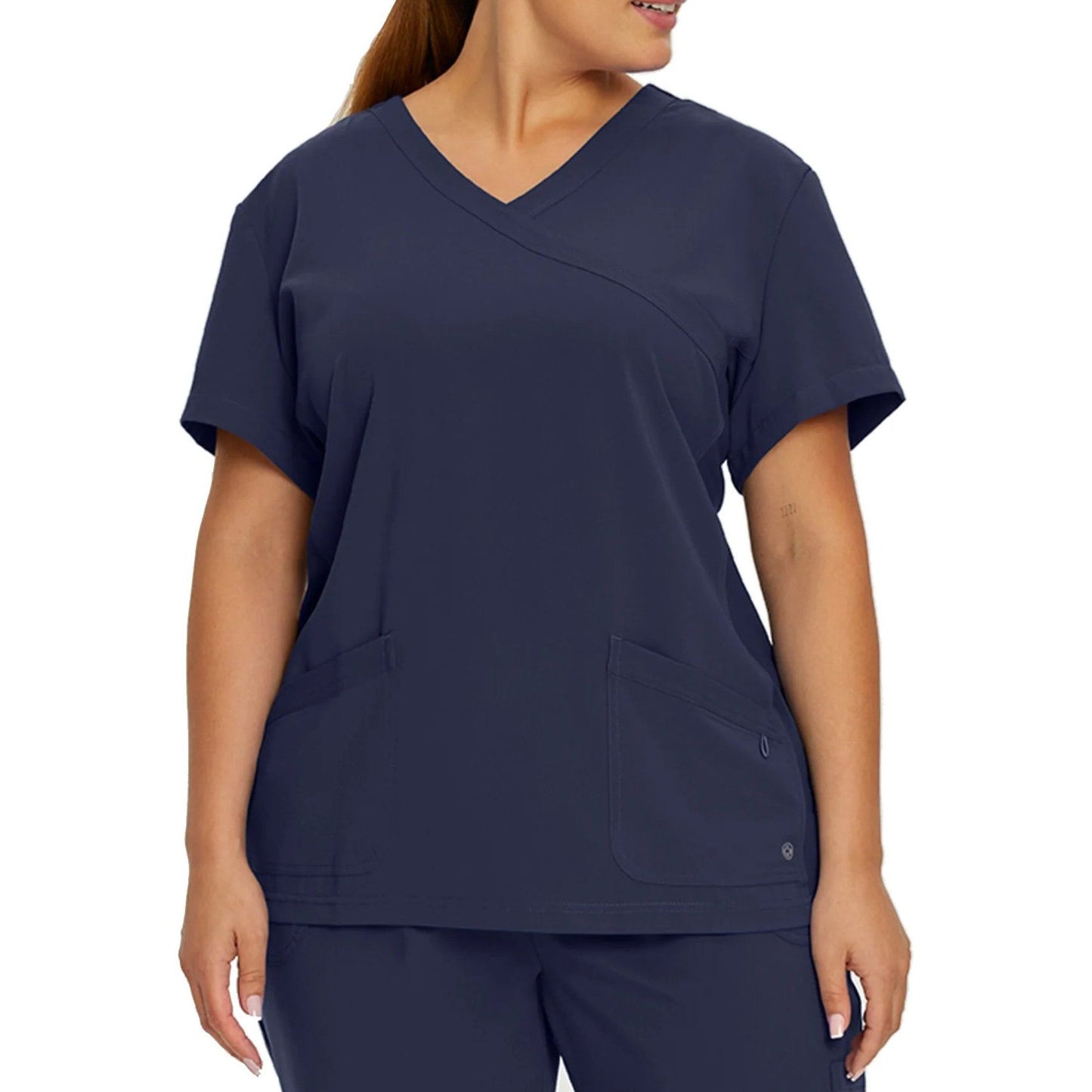 Solid Scrub Top by MARVELLA