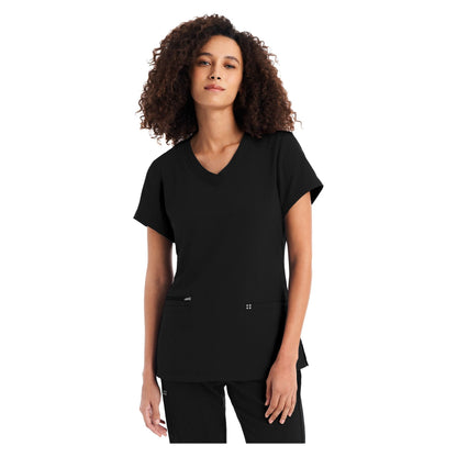 White Cross CRFT Women's 3-Pocket V-Neck Scrub Top