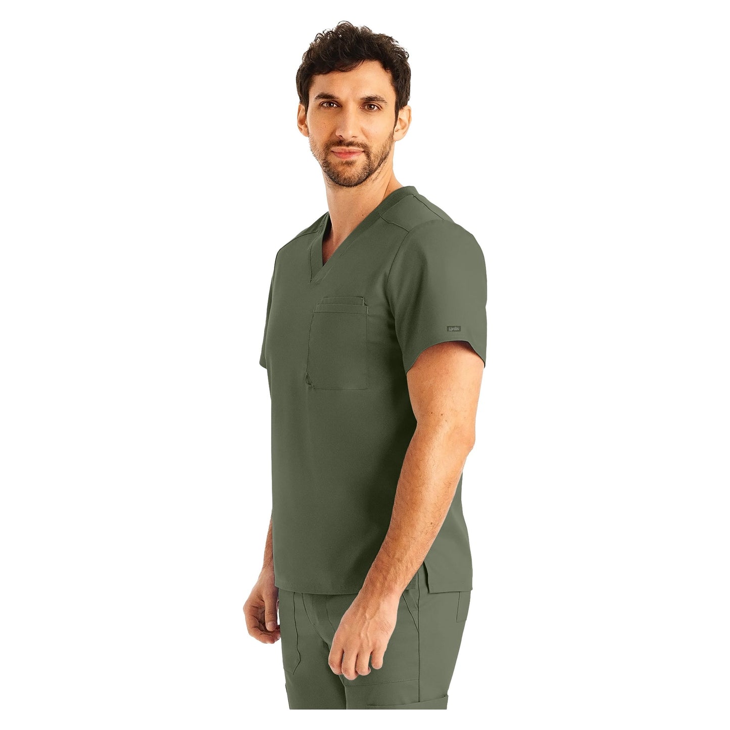Landau ProFlex Men's 2-Pocket V-Neck Scrub Top