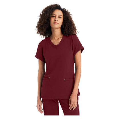 White Cross CRFT Women's 3-Pocket V-Neck Scrub Top