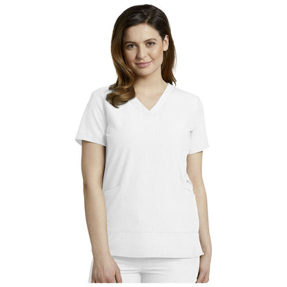 White Cross V-Tess Women's 3-Pocket V-Neck Scrub Top