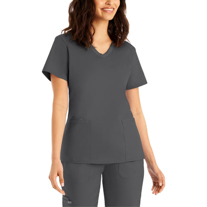 Landau ProFlex Women's 3-Pocket V-Neck Scrub Top