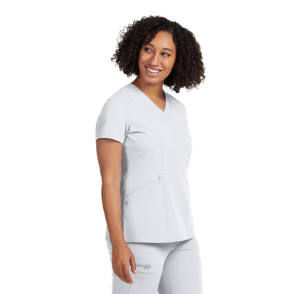 White Cross V-Tess Women's 3-Pocket V-Neck Scrub Top - SALE