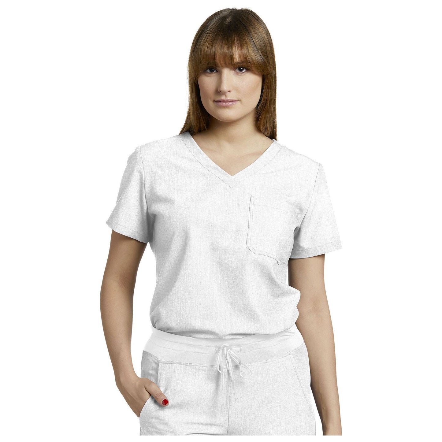 White Cross V-Tess Women's 1-Pocket V-Neck Scrub Top