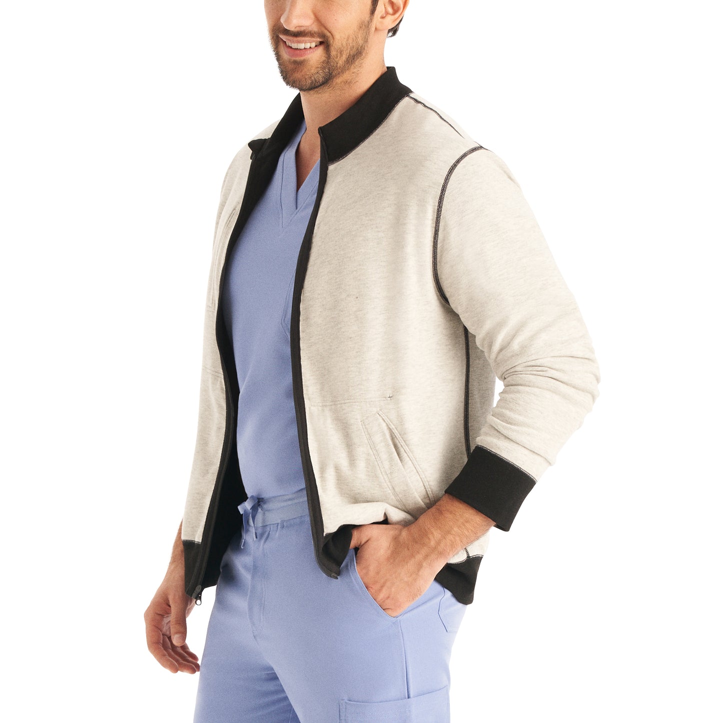 White Cross CRFT All Gender Reversible 5-Pocket Scrub Jacket SALE