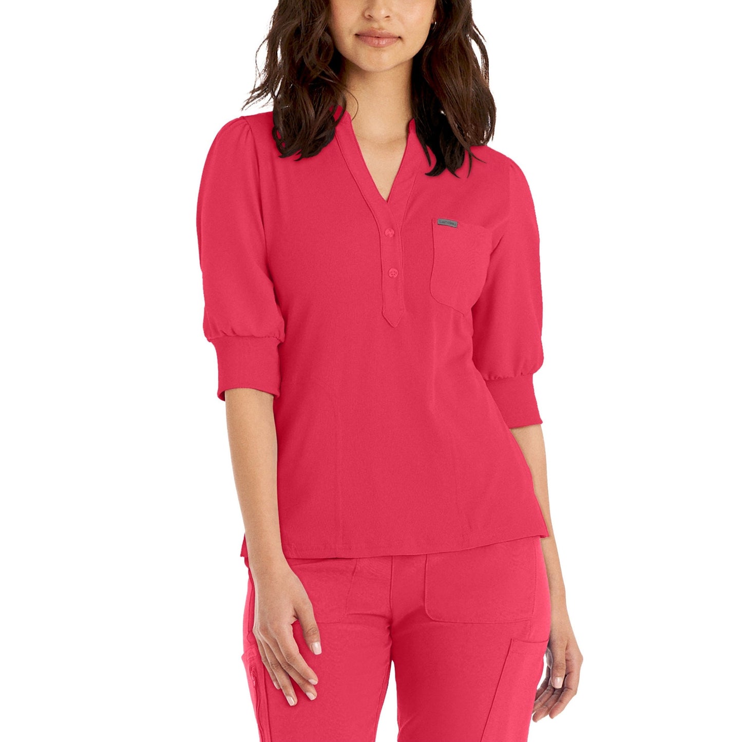 Landau Forward Women's 3-Pocket Y-Neck Scrub Top