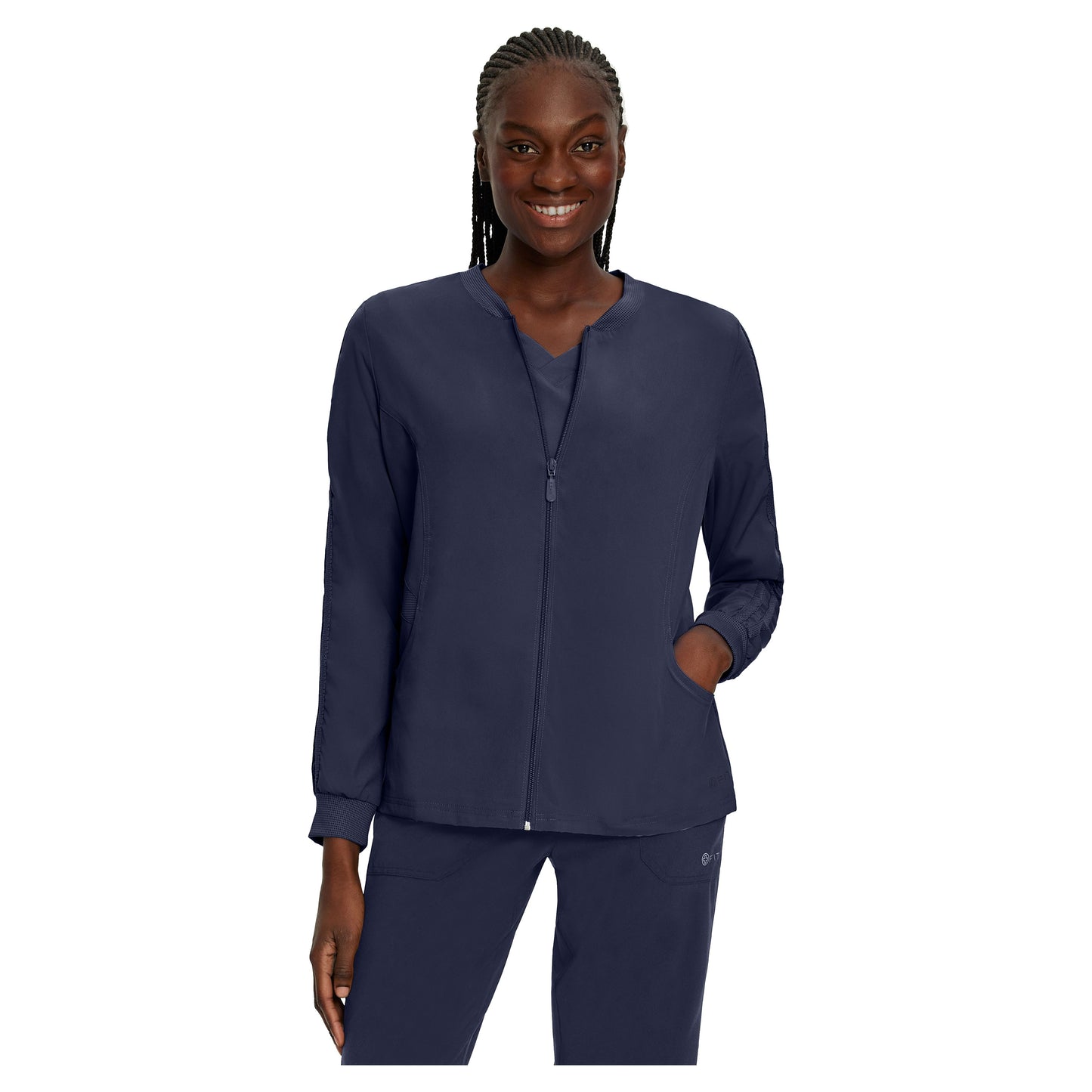 White Cross FIT Women's 2-Pocket Warm-Up Scrub Jacket - SALE