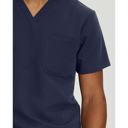 White Cross V-Tess Men's 2-Pocket V-Neck Scrub Top