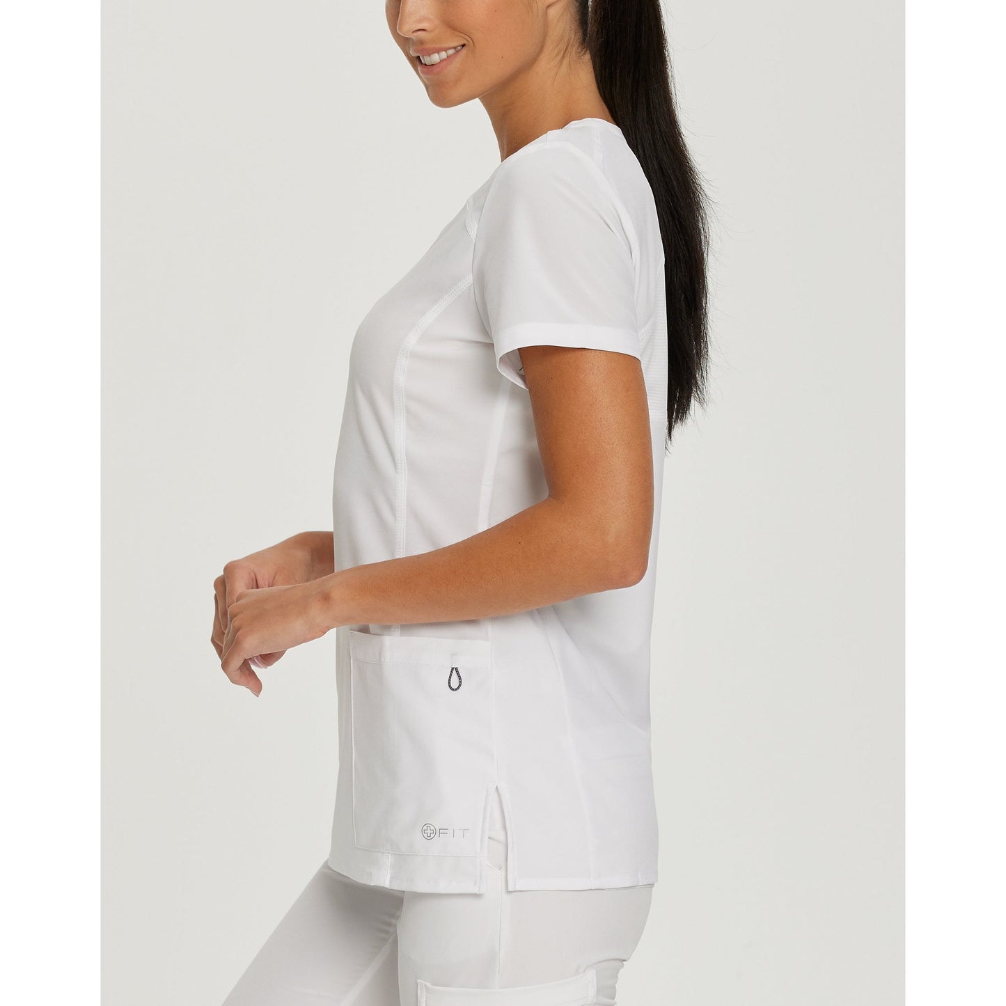 White Cross FIT Women's 2-Pocket V-Neck Scrub Top - SALE