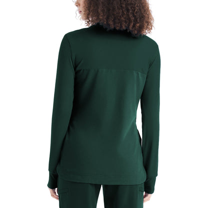 White Cross CRFT Women's 3-Pocket Quarter-Zip Mock Neck Pullover Scrub Top Sale