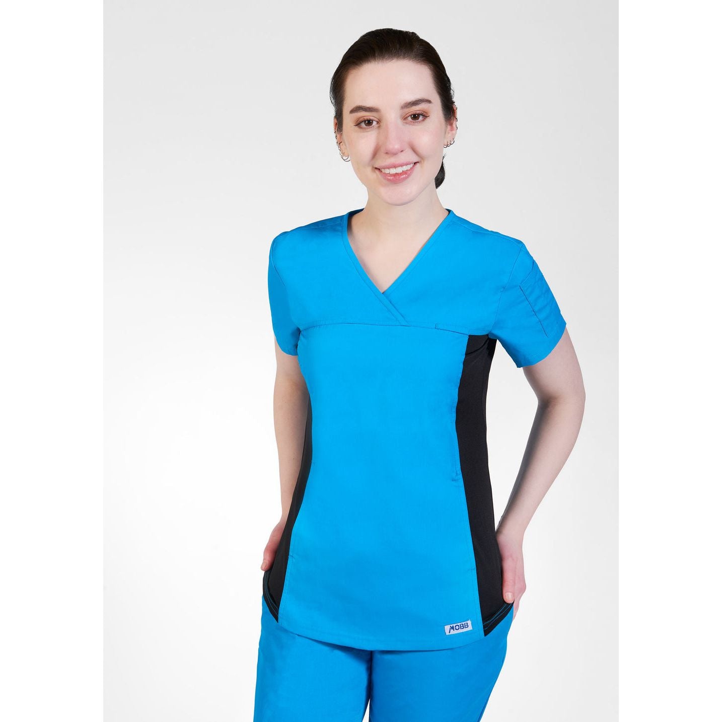MOBB Flexi Stretchy Sides V-Neck Scrub Top