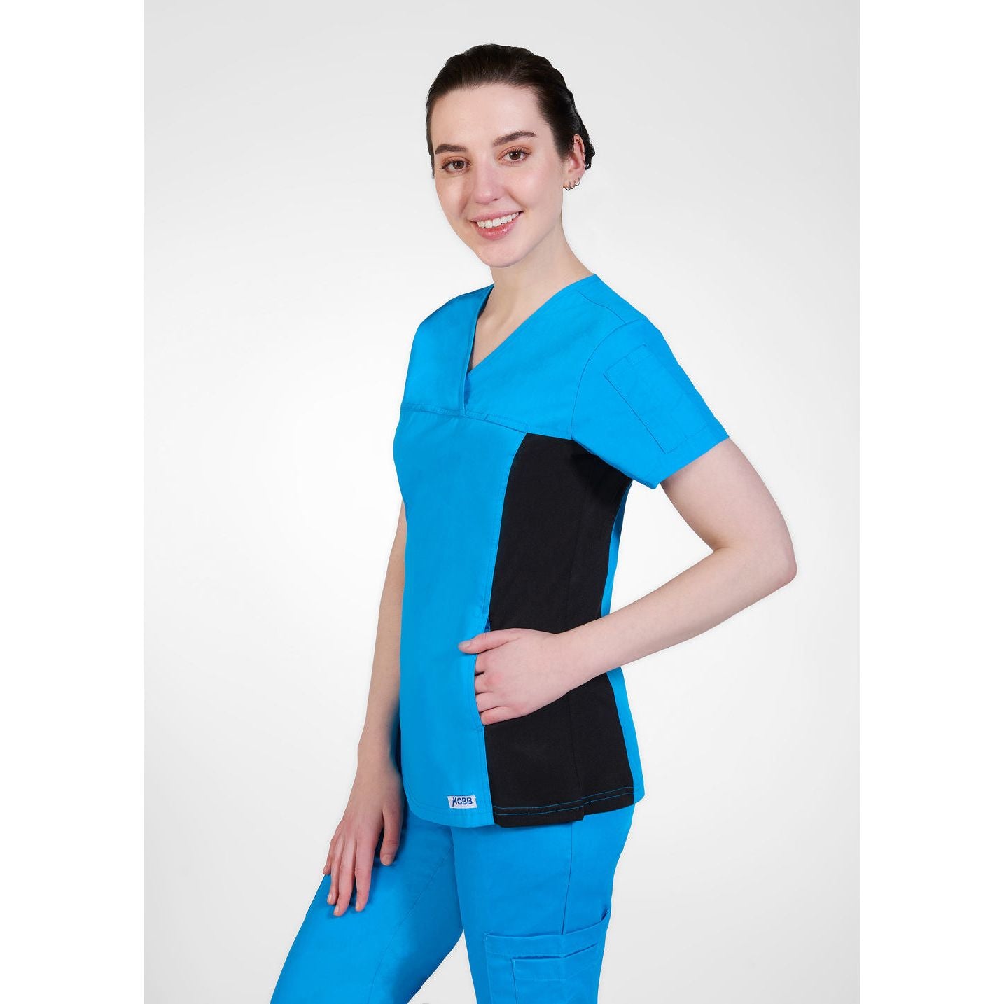 MOBB Flexi Stretchy Sides V-Neck Scrub Top