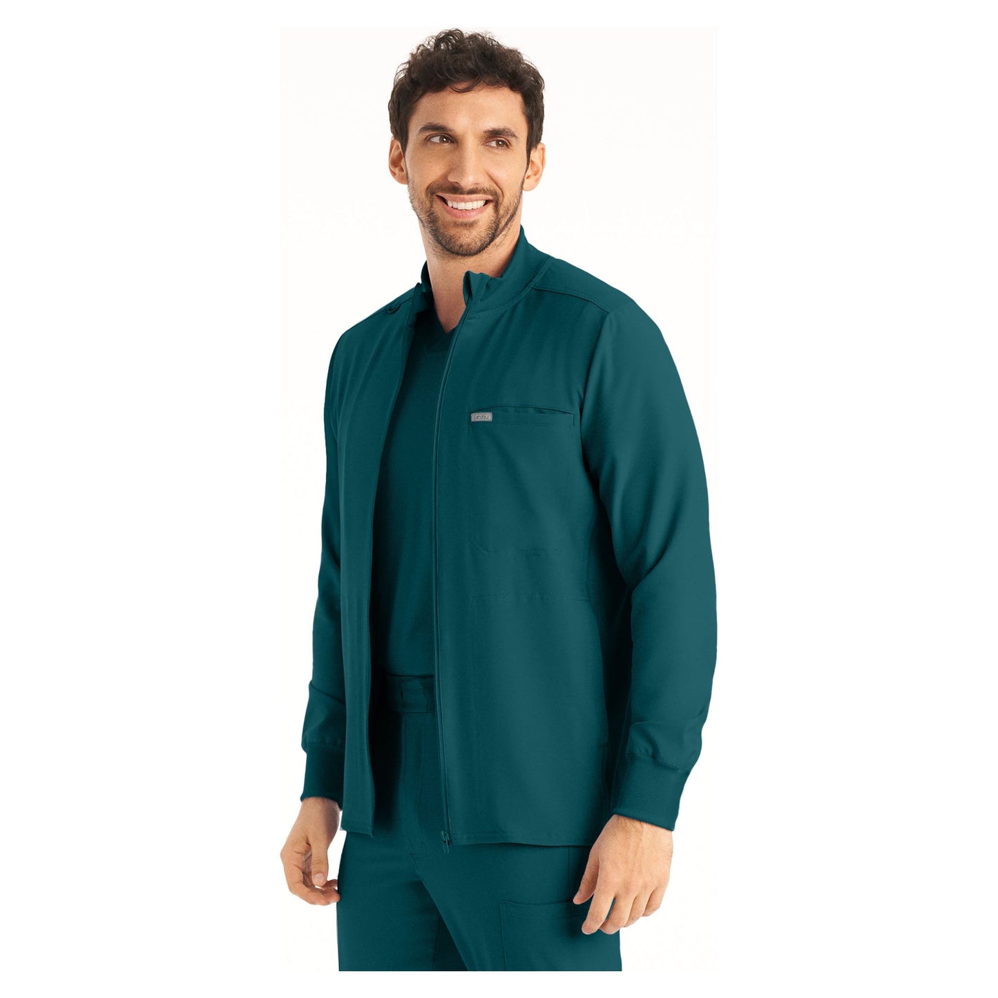 Landau Forward Men's 3-Pocket Scrub Jacket