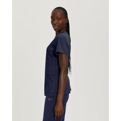 White Cross FIT Women's 2-Pocket V-Neck Scrub Top