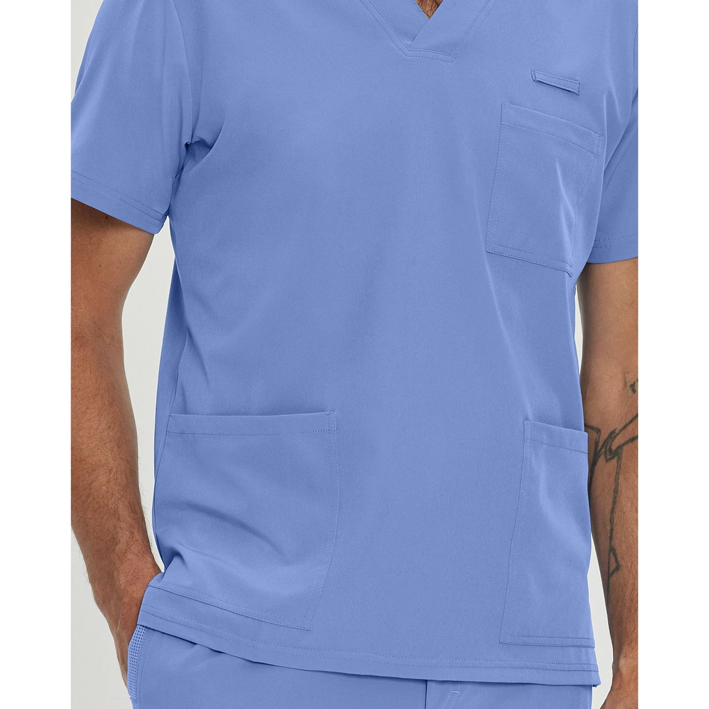 White Cross FIT Men's 3-Pocket V-Neck Scrub Top
