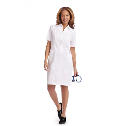Zipper Front Scrub Dress