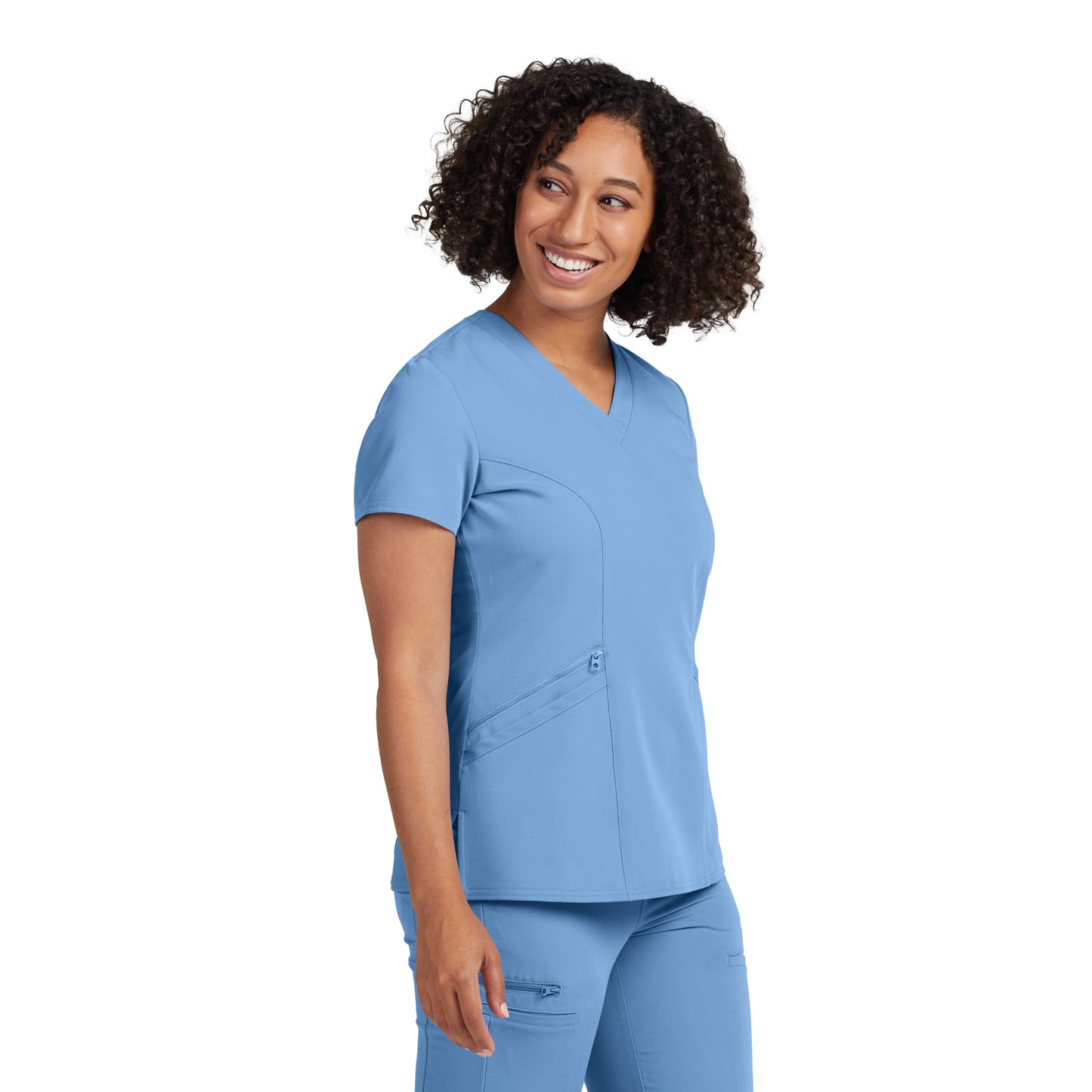 White Cross V-Tess Women's 3-Pocket V-Neck Scrub Top