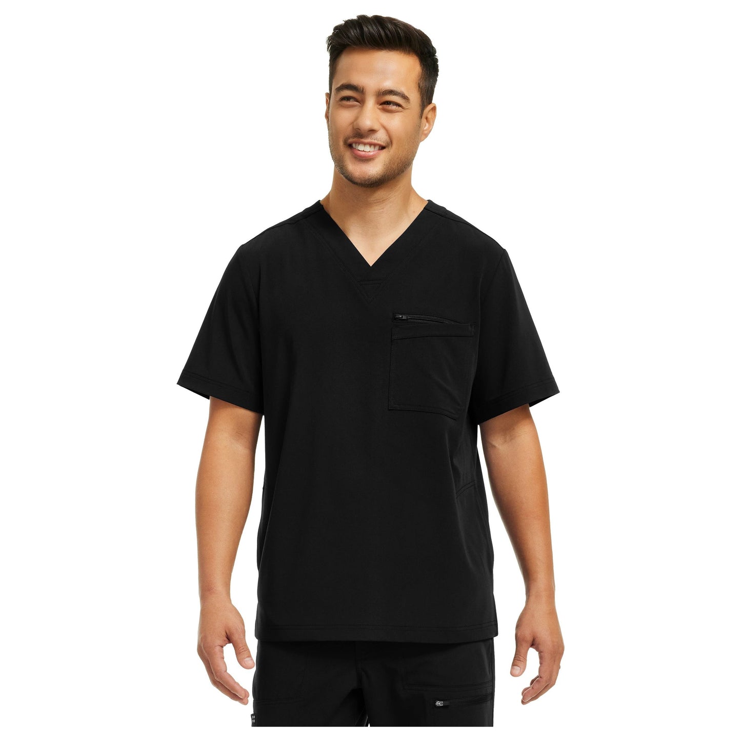 White Cross CRFT Men's 4-Pocket V-Neck Scrub Top