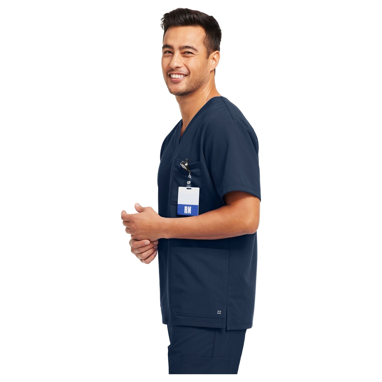 White Cross V-Tess Men's 3-Pocket V-Neck Scrub Top