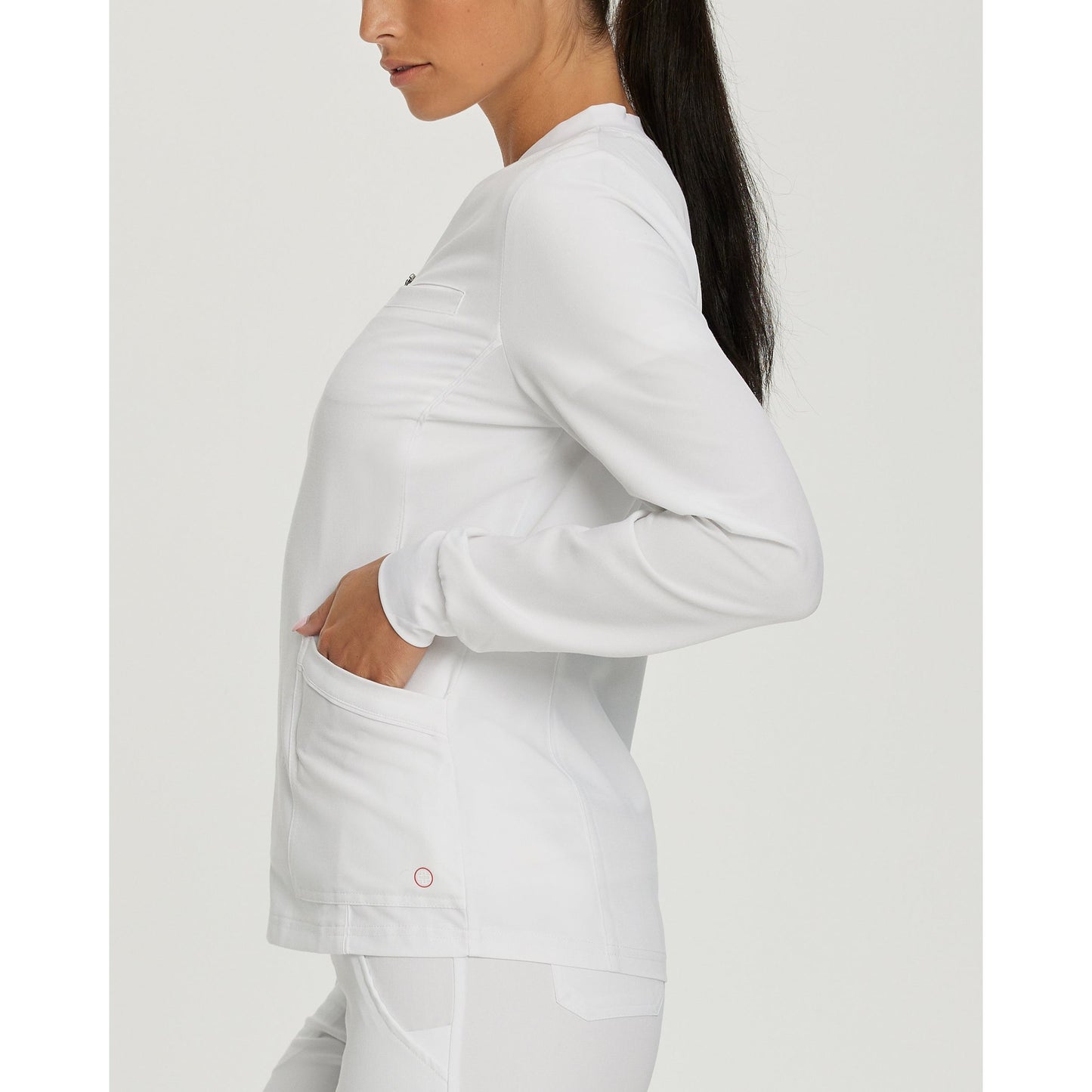 White Cross V-Tess Women's 3-Pocket Warm-Up Scrub Jacket